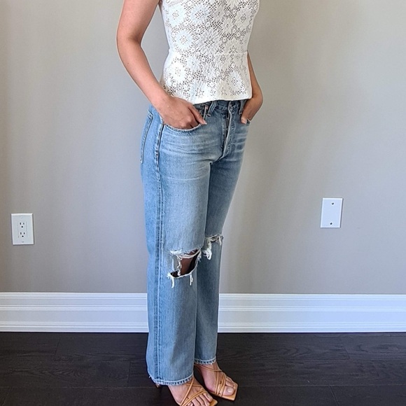 $416 Retail 🔥 Citizens of Humanity NWT!! V Front Wide Leg Jeans Size 28 - Picture 11 of 14